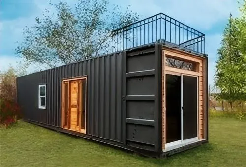Retrofitted Used Shipping Container House