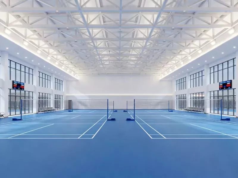 Construcción de acero interior de la sala de bádminton