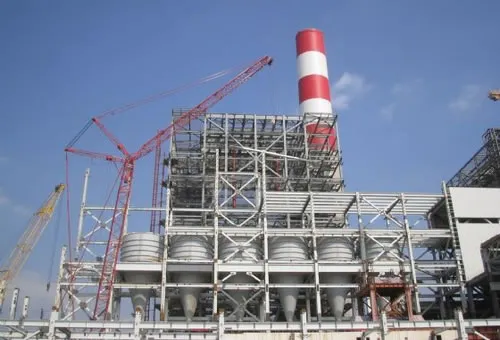 Estructura de acero de la central eléctrica