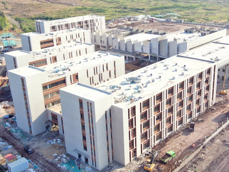 Edificio escolar de estructura de acero de gran altura previo a la ingeniería