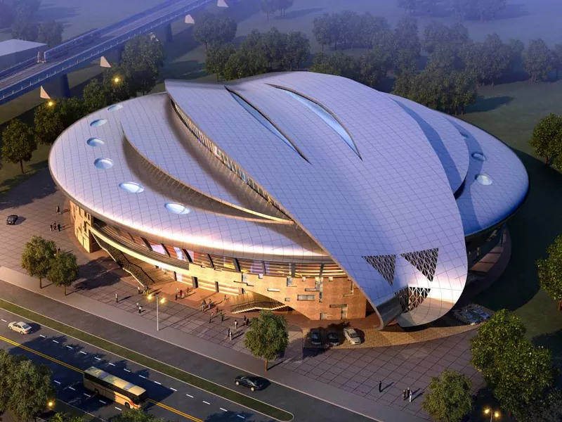 Construcción de estadios prefabricados con estructura de acero