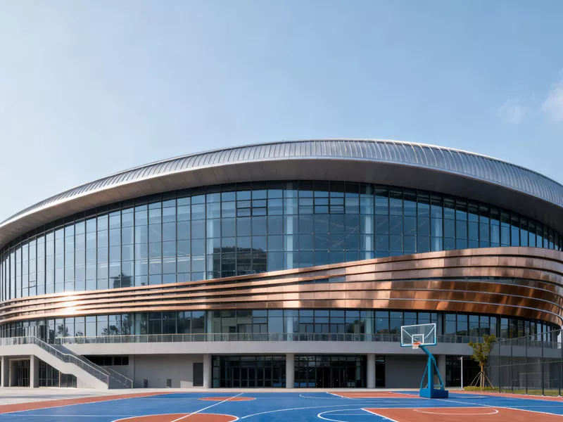 Cancha de baloncesto prefabricada con estructura de acero