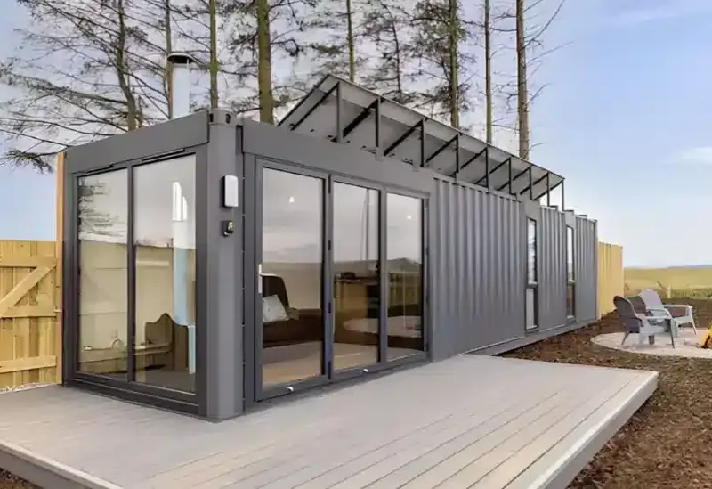 Construcción de acero de casa contenedor de una sola unidad