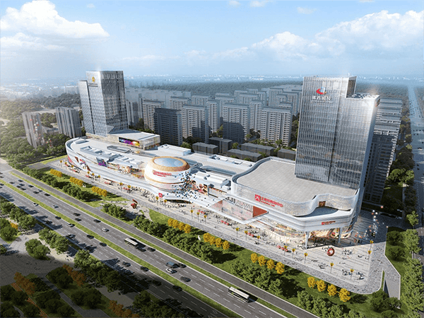 Complejo comercial con estructura de acero Complejo comercial con estructura de acero