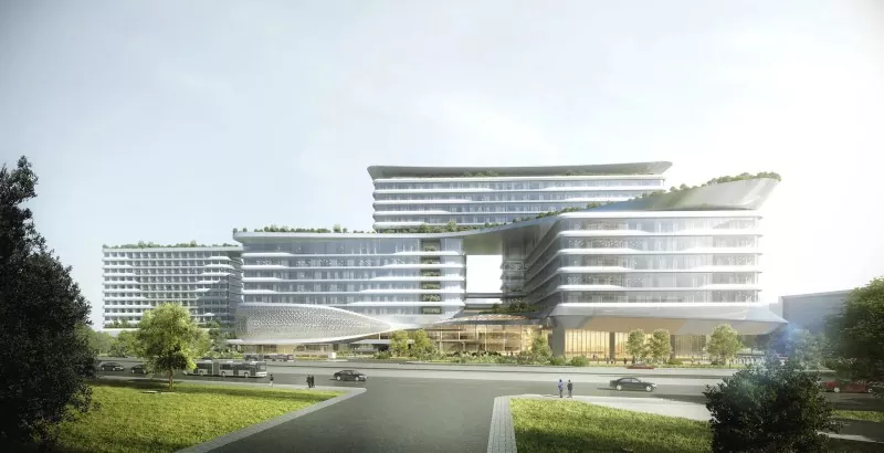 Hospital estomatológico con estructura de acero