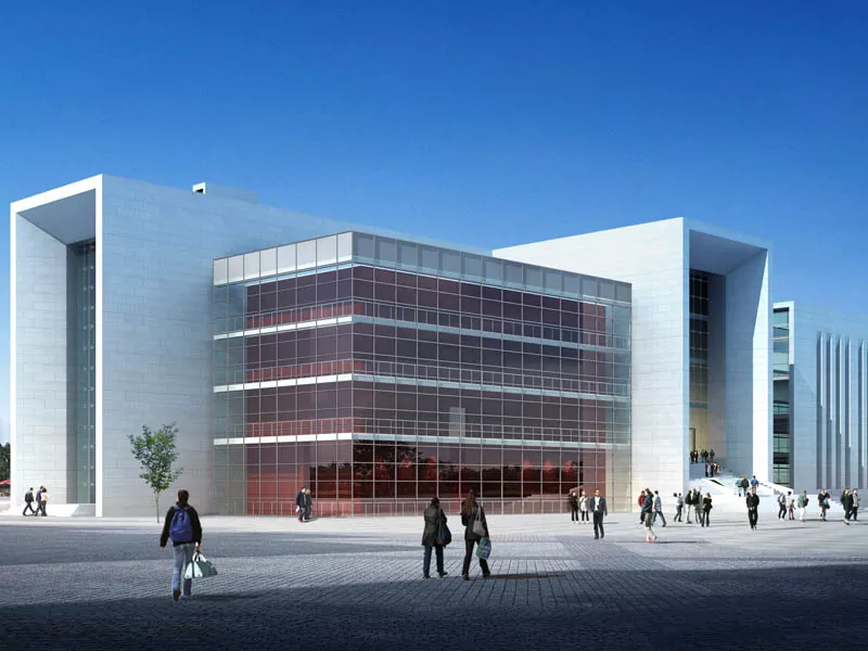 Bloques de oficinas modernos de acero