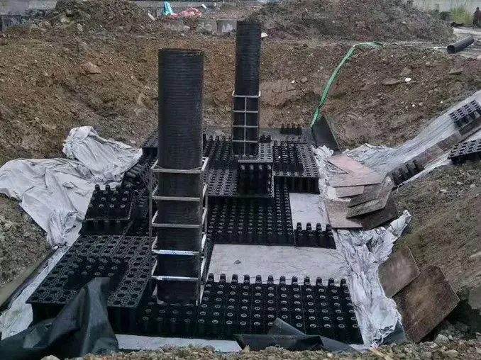 Edificio de recolección de agua de lluvia de acero