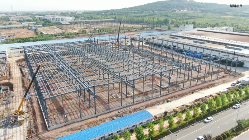 Construcción de almacén de almacenamiento de productos químicos con estructura de acero