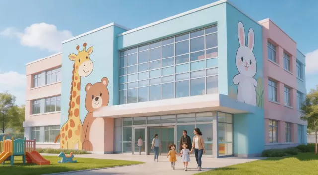 Hospital de especialidades infantiles con estructura de acero Hospital de especialidades infantiles con estructura de acero