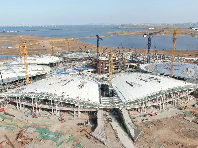 Sala de exposiciones de estructura de acero modular