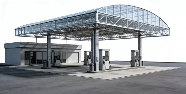 Gasolinera de estructura de acero Gasolinera de estructura de acero