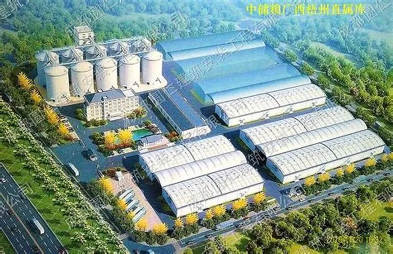 Depósito de almacenamiento de granos con estructura de acero