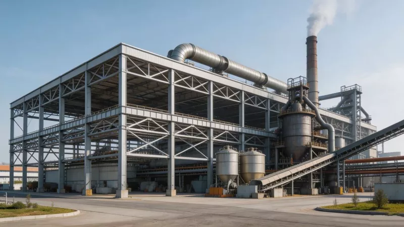 Construcción de fábrica metalúrgica de estructura de acero Construcción de fábrica metalúrgica de estructura de acero