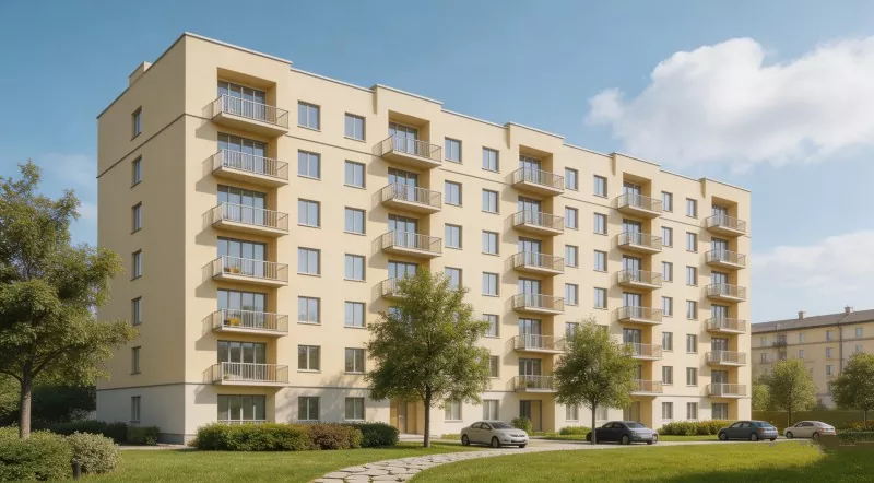 Edificio de apartamentos para profesores con estructura de acero